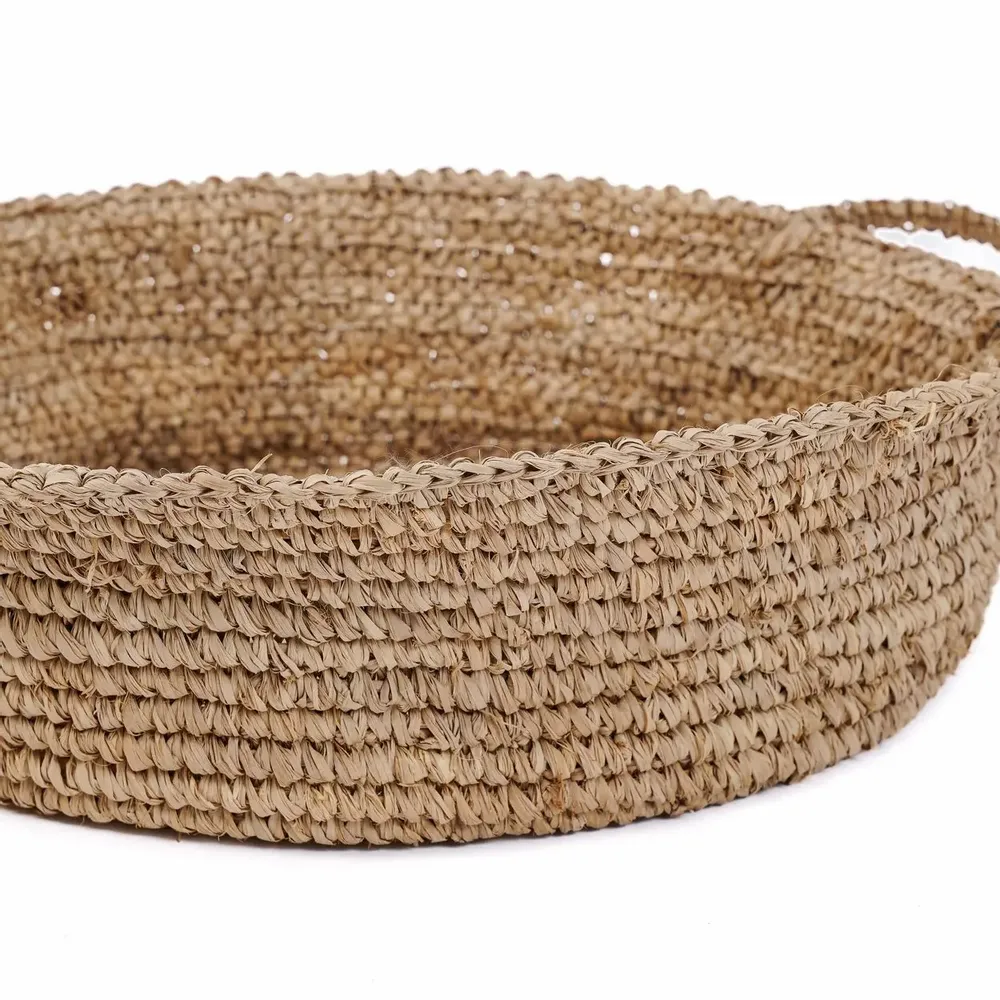 Caskets and boxes - The Raffia Basket Trays - Natural - L - BAZAR BIZAR LIVING