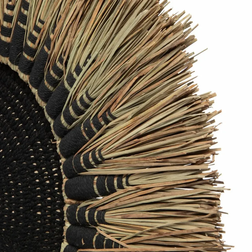 Objets de décoration - Déco Murale Macramé Raffia - Naturel Noir - BAZAR BIZAR LIVING
