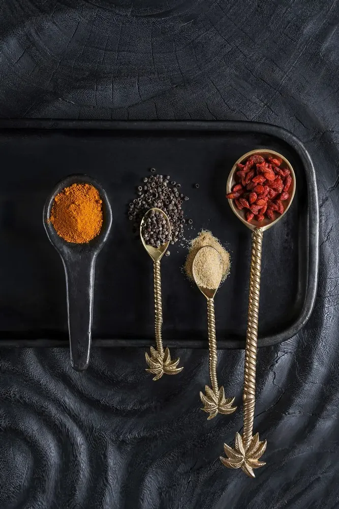 Ménagères - La Cuillère à Salade Palmier - Or - BAZAR BIZAR LIVING