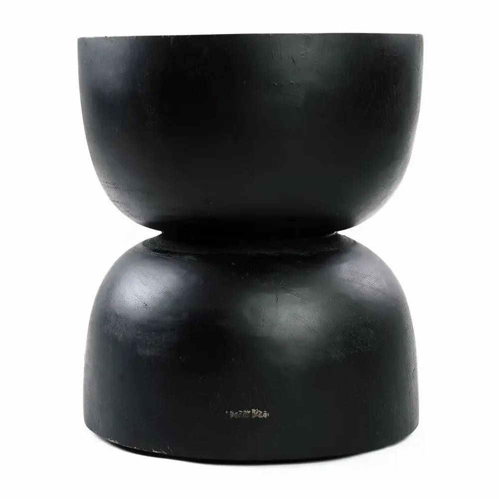 Tabourets - Le Tabouret Karbun - Noir Naturel - BAZAR BIZAR LIVING