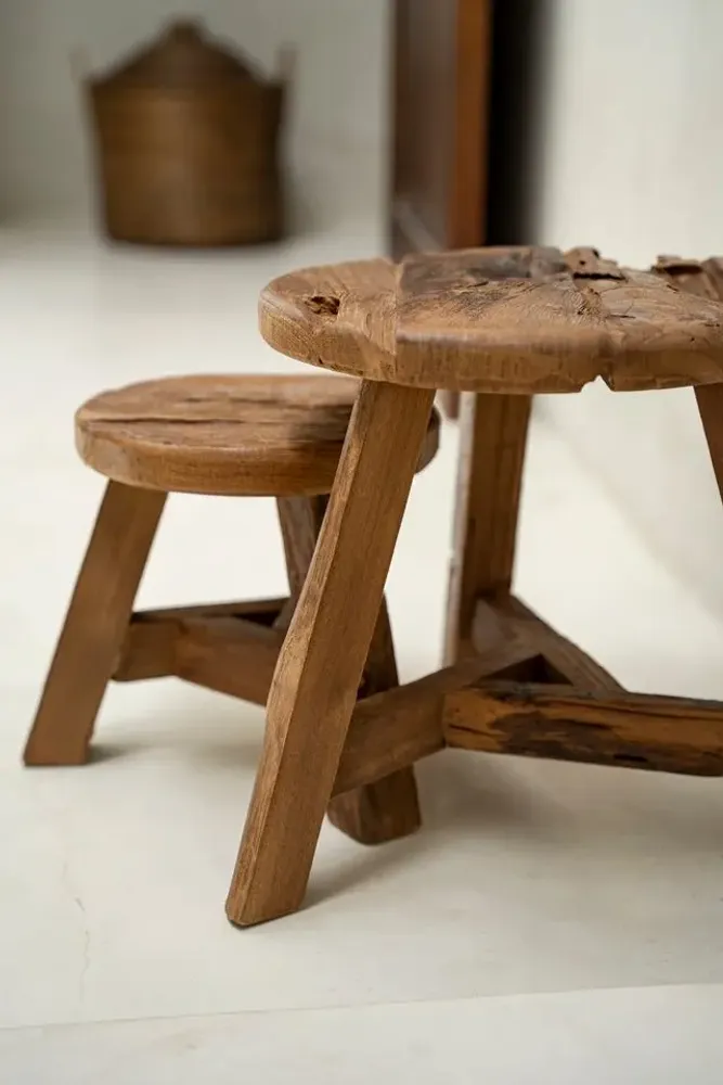 Tabourets - Le Tabouret Yatai - Naturel - M - BAZAR BIZAR LIVING