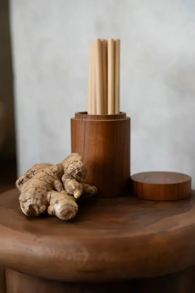 Ustensiles de cuisine - La jarre à racines de teck - M - BAZAR BIZAR LIVING