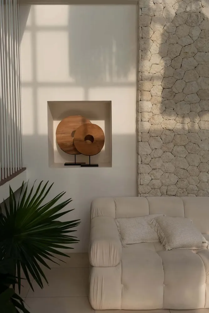 Decorative objects - The Teak Disc on Stand - M - BAZAR BIZAR LIVING