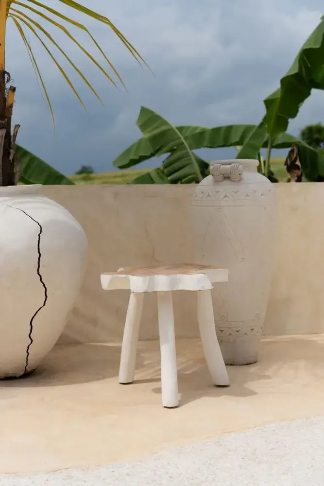 Tables basses - La Table D'appoint Organic - Blanc Naturel - BAZAR BIZAR LIVING