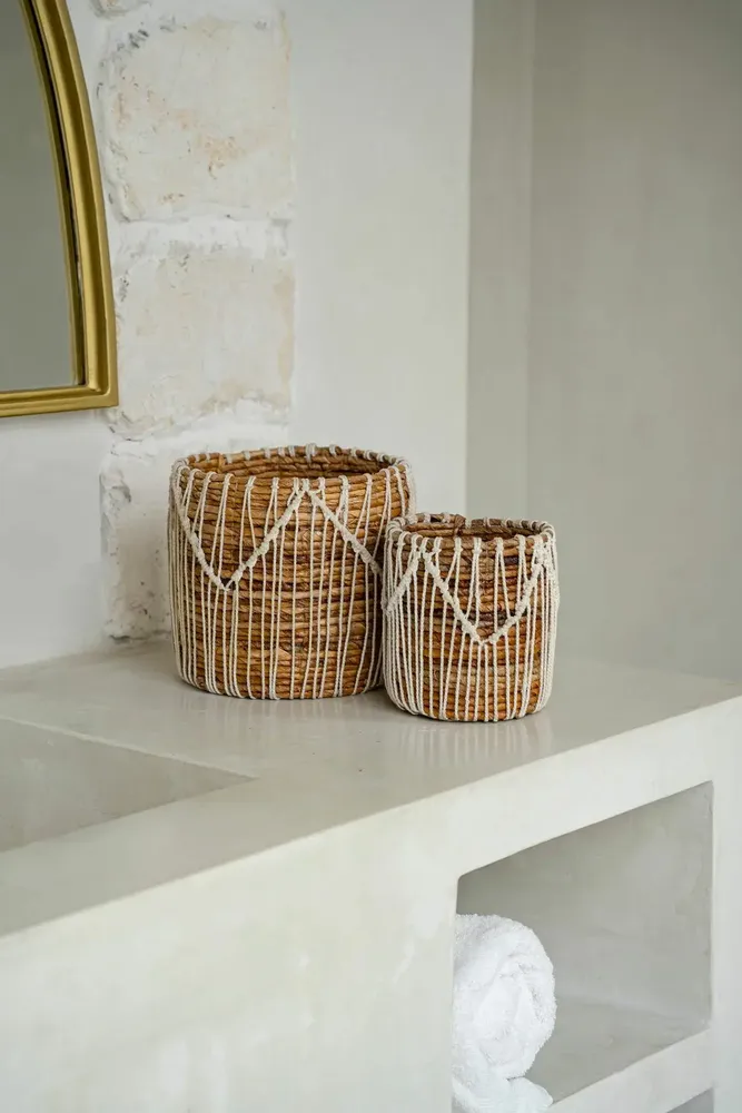 Corbeilles - Le Panier Macra-mazing - Naturel Blanc - M - BAZAR BIZAR LIVING