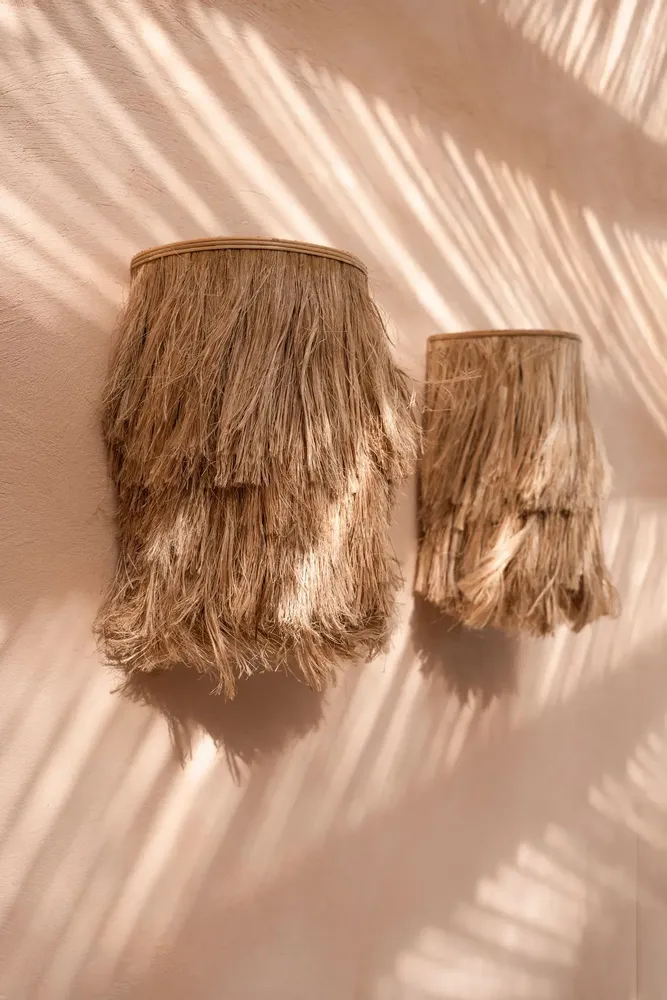 Wall lamps - The Abaca Wall Applique - Natural - S - BAZAR BIZAR LIVING