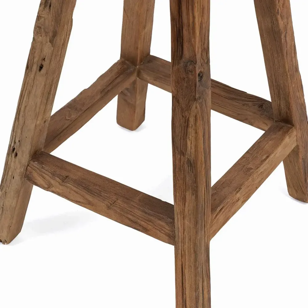 Tabourets - Le Tabouret de bar Shibori - Naturel - BAZAR BIZAR LIVING