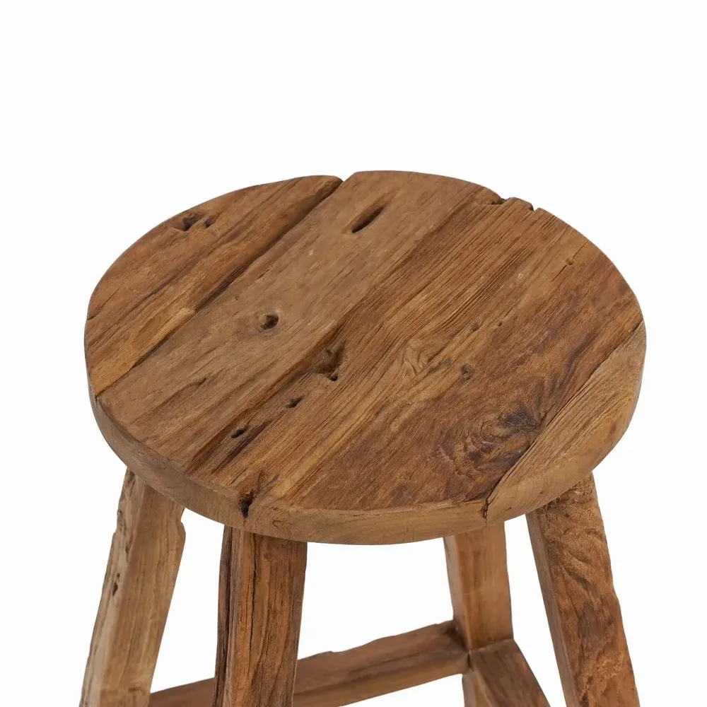 Tabourets - Le Tabouret de bar Shibori - Naturel - BAZAR BIZAR LIVING