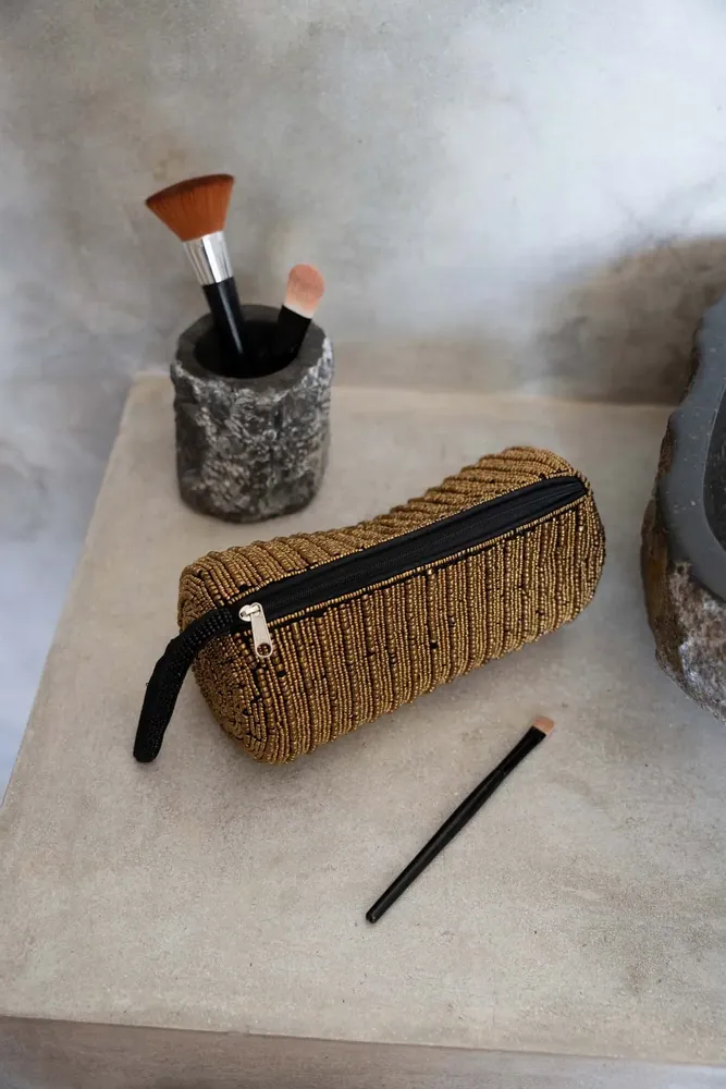 Clutches - The Pencil Case - Gold - BAZAR BIZAR LIVING