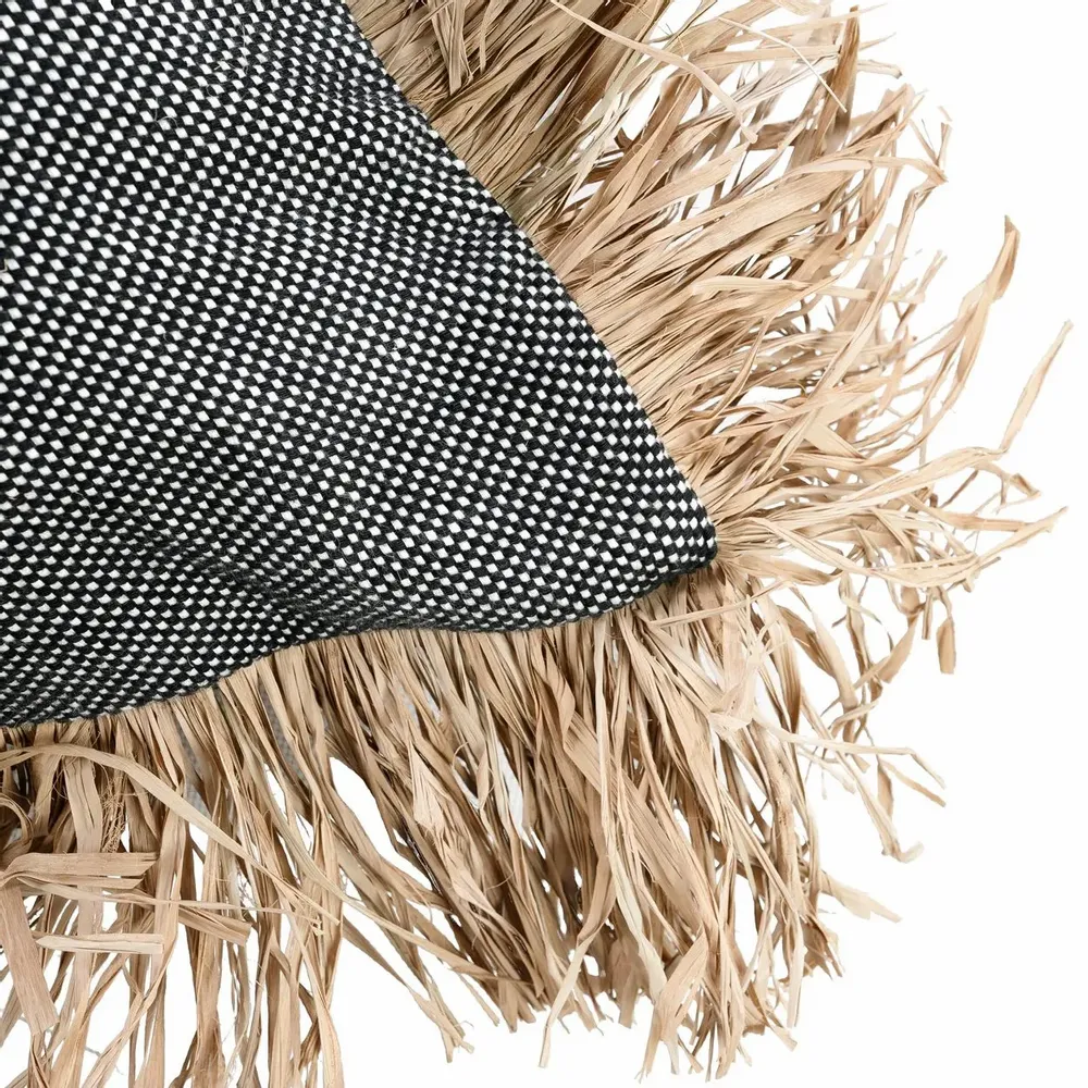 Coussins - Housse de coussin « The Cotton Bonita », noir naturel, 60 x 60 pouces - BAZAR BIZAR LIVING