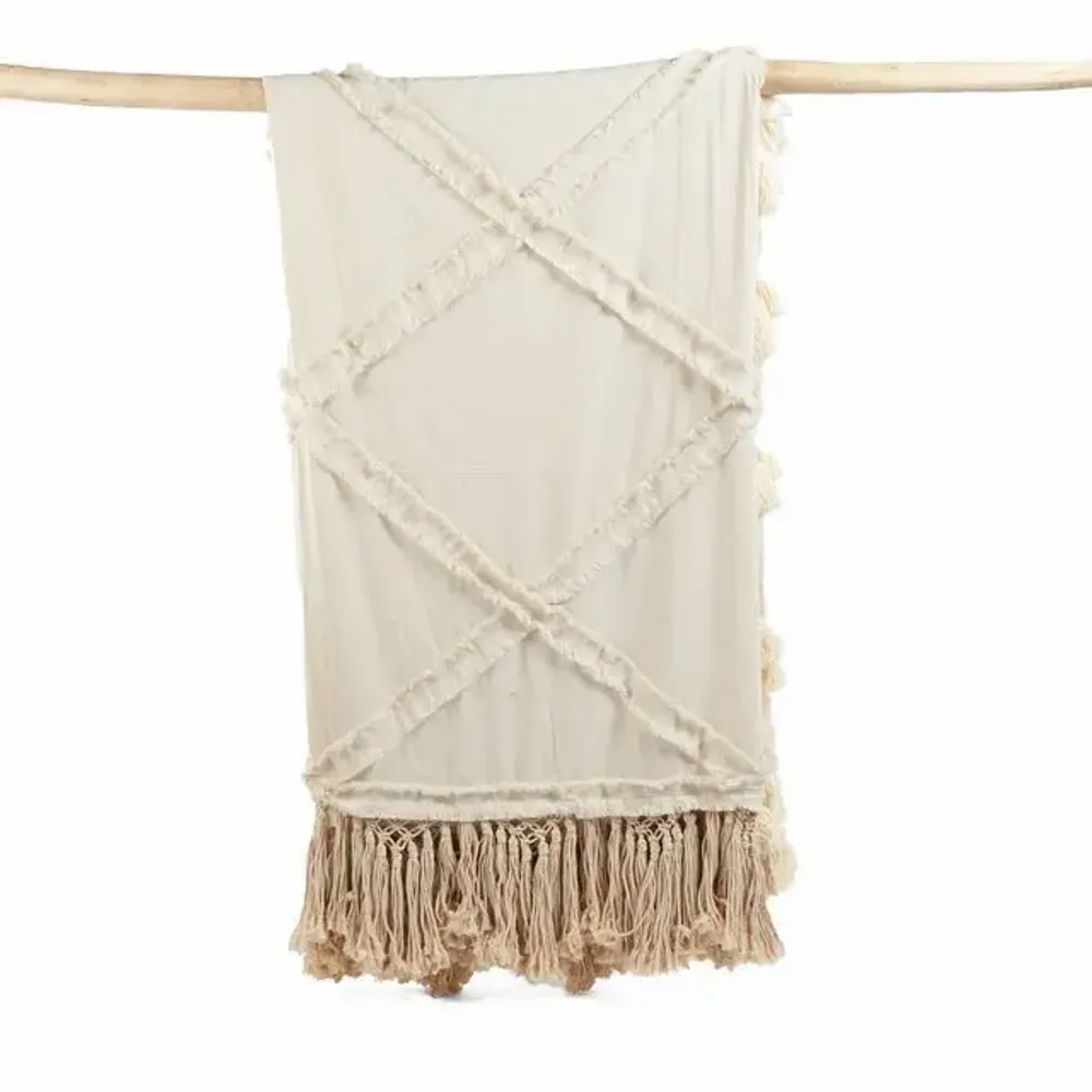 Plaids - Le Plaid Berbère - Naturel - BAZAR BIZAR LIVING