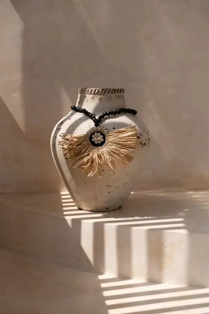 Objets de décoration - Le Pompon Tassel Raffia Mahkota - Noir Naturel - BAZAR BIZAR LIVING