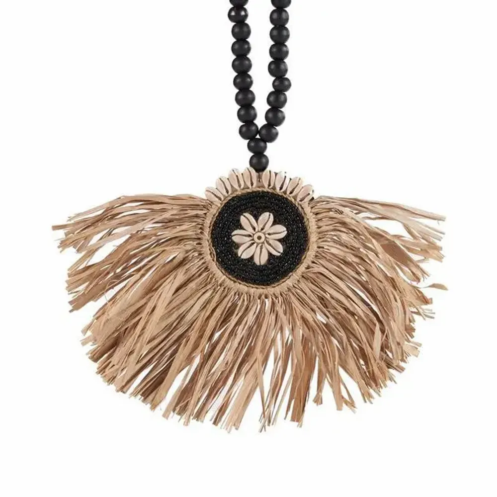 Objets de décoration - Le Pompon Tassel Raffia Mahkota - Noir Naturel - BAZAR BIZAR LIVING