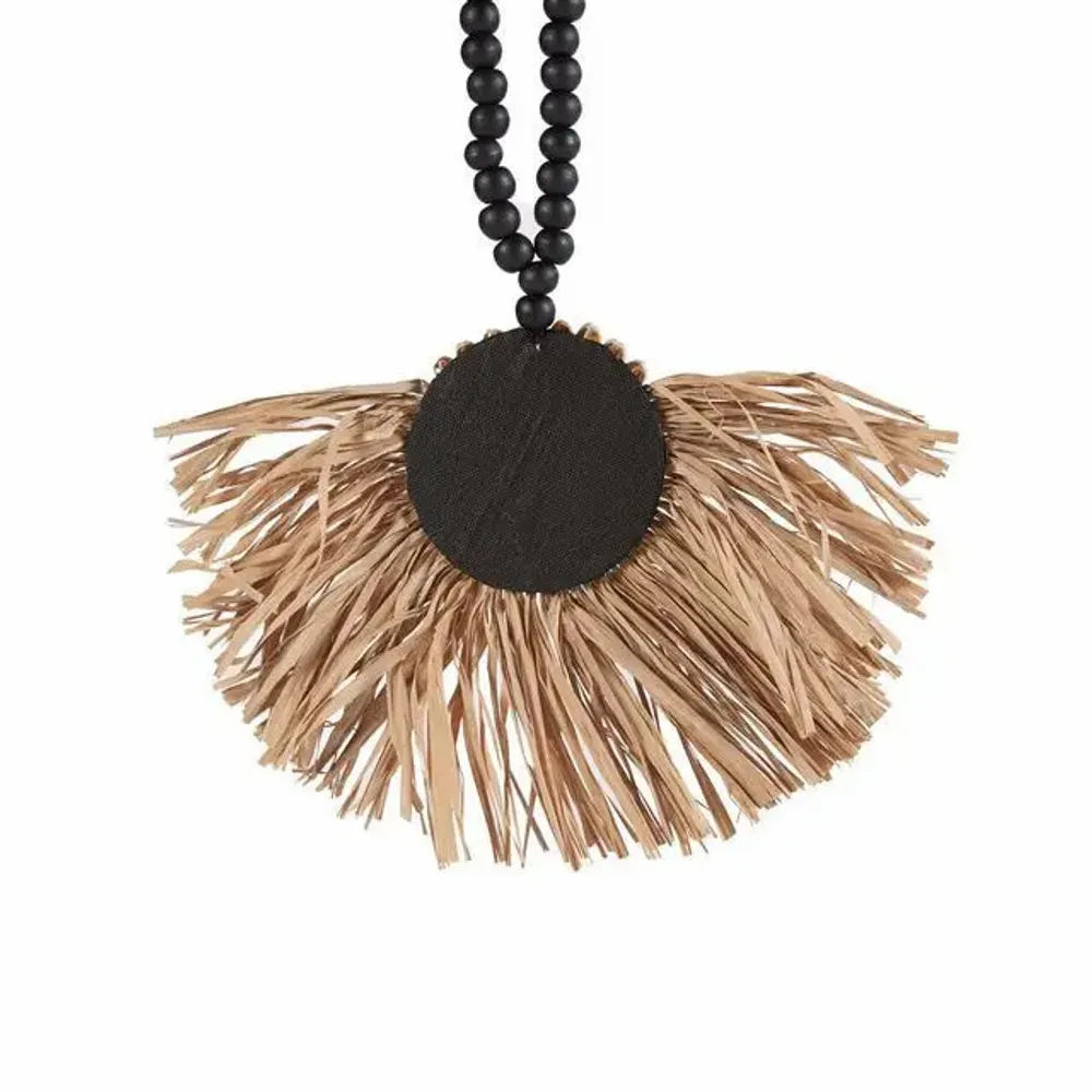 Objets de décoration - Le Pompon Tassel Raffia Mahkota - Noir Naturel - BAZAR BIZAR LIVING