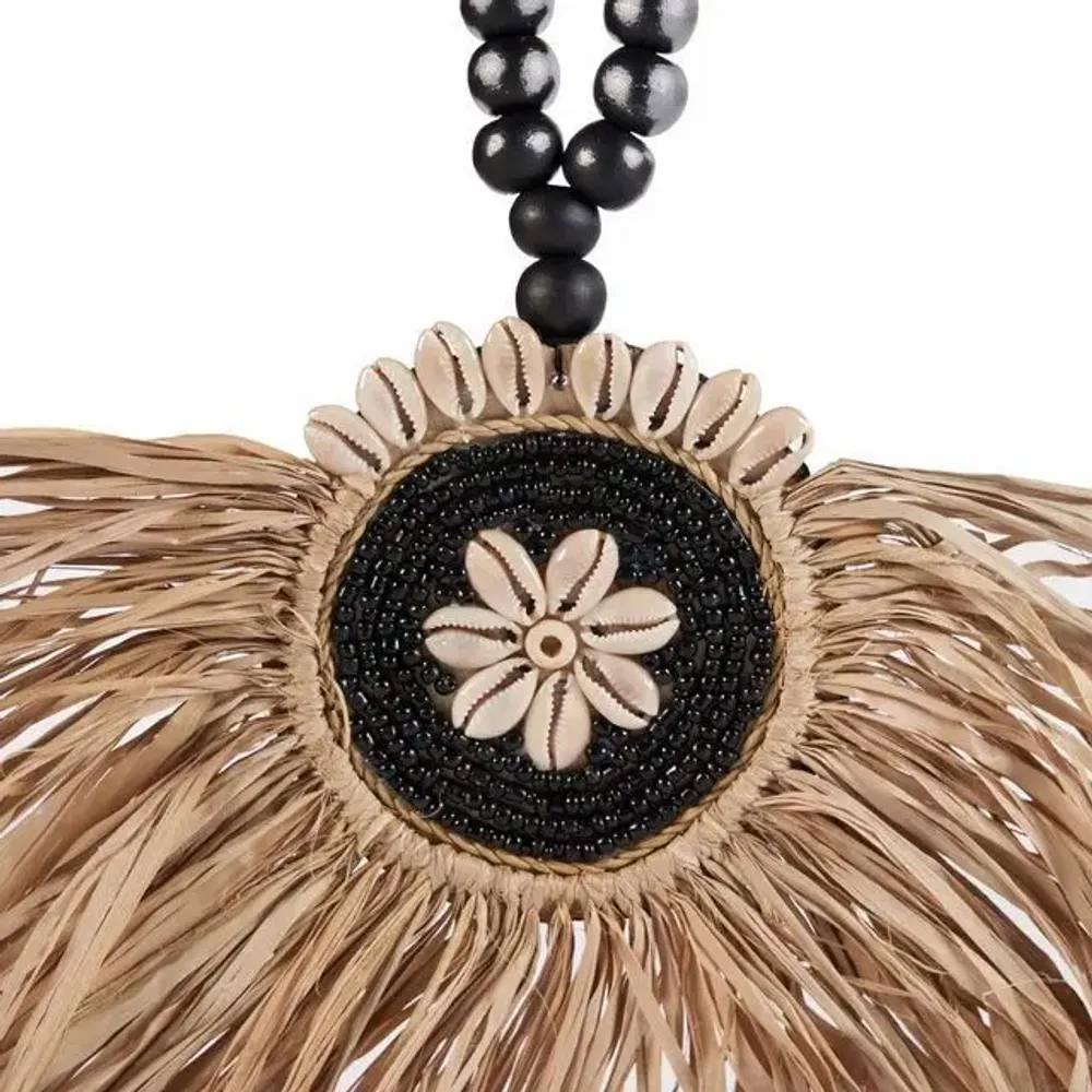 Objets de décoration - Le Pompon Tassel Raffia Mahkota - Noir Naturel - BAZAR BIZAR LIVING