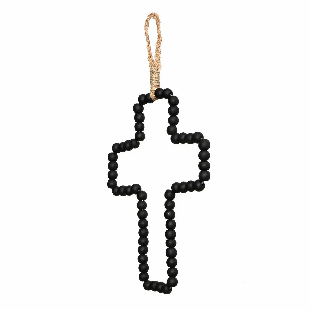 Decorative objects - The Wooden Cross Black - BAZAR BIZAR LIVING