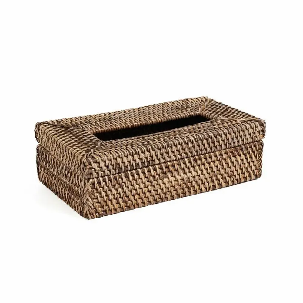 Coffrets et boîtes - La Boîte à Mouchoirs Rattan Classique - Naturel Marron - BAZAR BIZAR LIVING