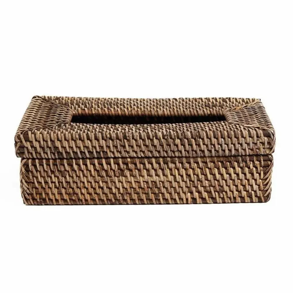 Coffrets et boîtes - La Boîte à Mouchoirs Rattan Classique - Naturel Marron - BAZAR BIZAR LIVING