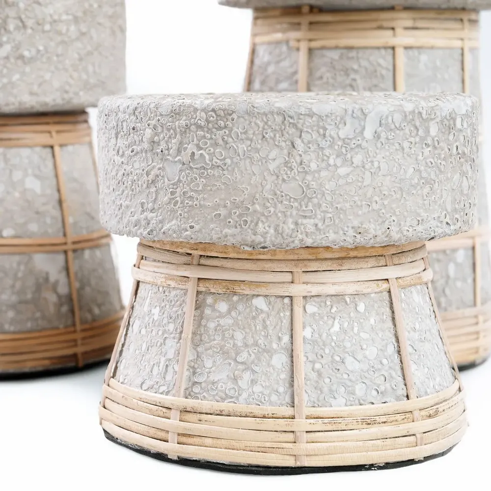 Candlesticks and candle holders - The Serene Candle Holder - Concrete Natural - L - BAZAR BIZAR LIVING