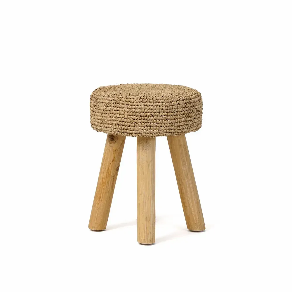 Stools - The Raffia Stool - Natural - BAZAR BIZAR LIVING