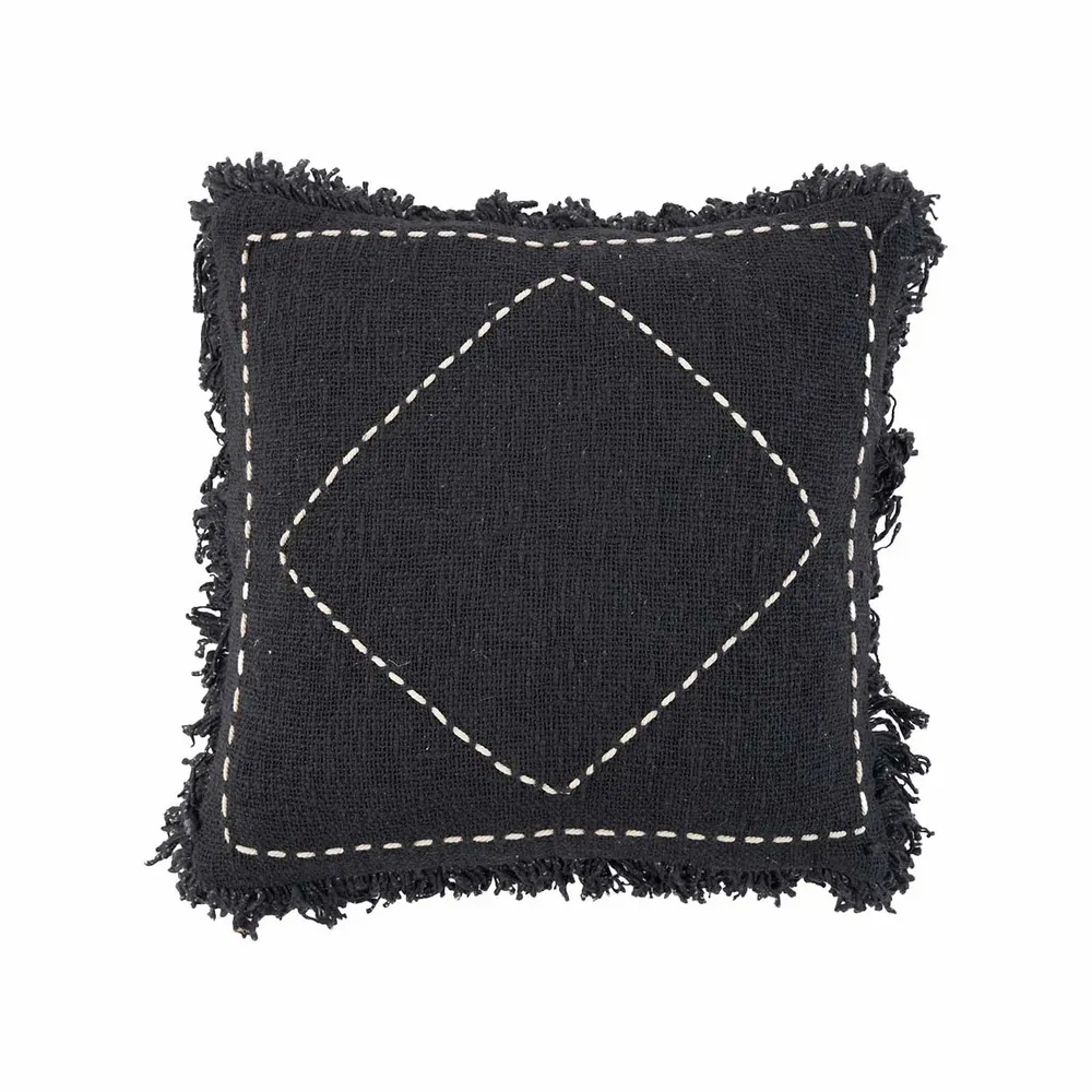 Cushions - The Kasbah Cushion Cover - Black White - BAZAR BIZAR LIVING