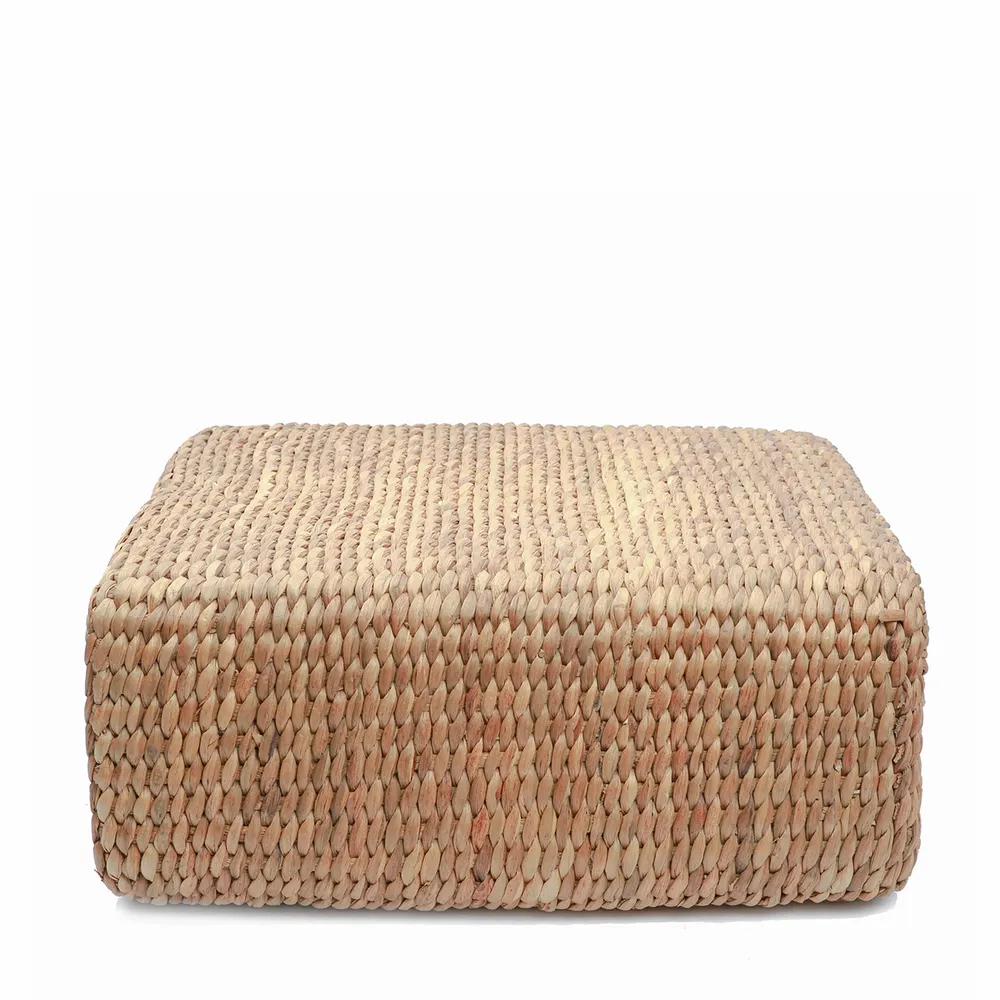 Ottomans - The Hyacinth Pouffe Square - Natural - M - BAZAR BIZAR LIVING