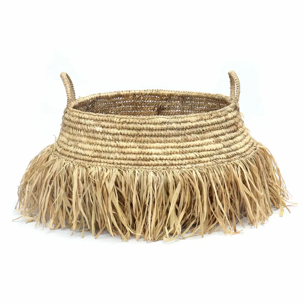 Storage boxes - The Raffia Deluxe Baskets - Natural - L - BAZAR BIZAR LIVING