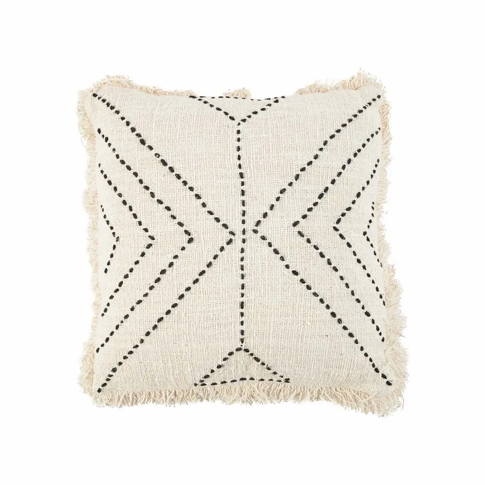 Cushions - The Tribal Cushion Cover - Natural Black - BAZAR BIZAR LIVING