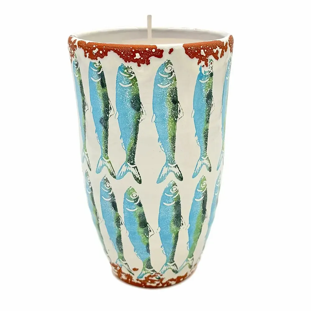 Bougies - Bougie poisson en céramique FREESIA/PEAR and LIME/SALT taille XL - WAX DESIGN - BARCELONA