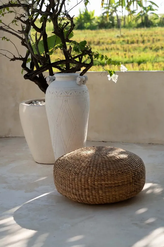 Ottomans - The Hyacinth Pouffe - Natural - M - BAZAR BIZAR LIVING
