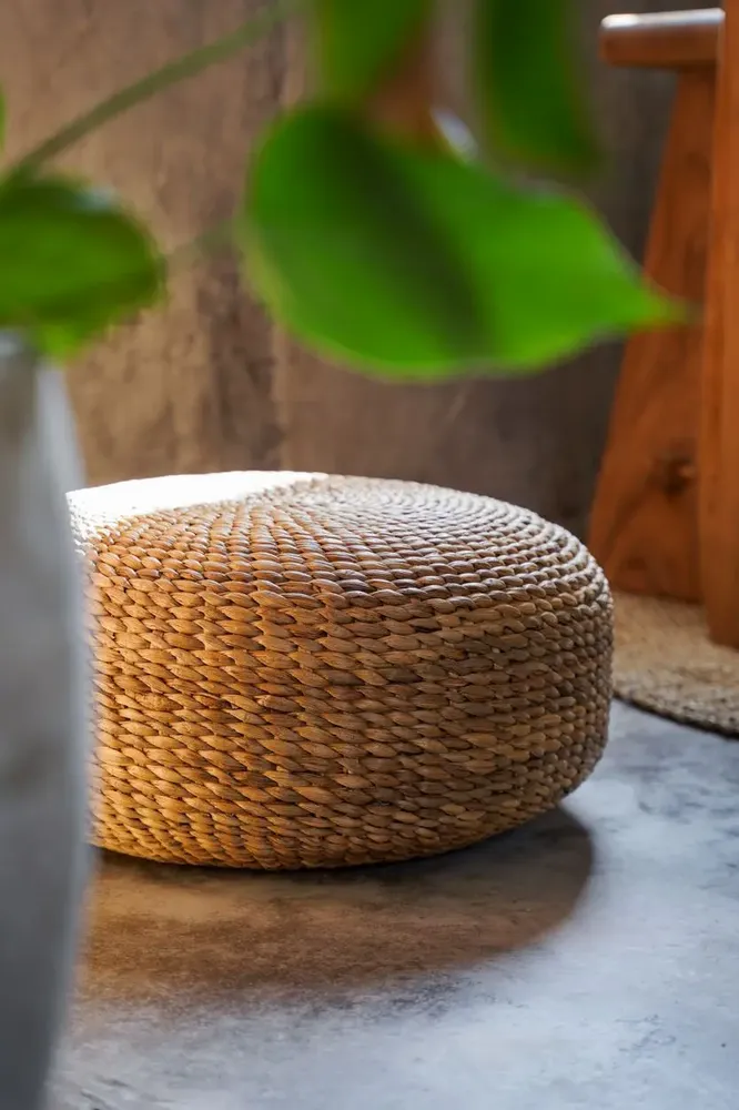 Ottomans - The Hyacinth Pouffe - Natural - M - BAZAR BIZAR LIVING