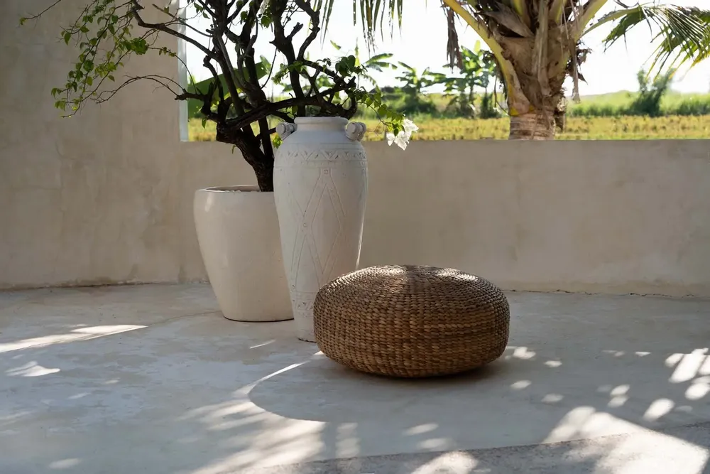 Ottomans - The Hyacinth Pouffe - Natural - M - BAZAR BIZAR LIVING