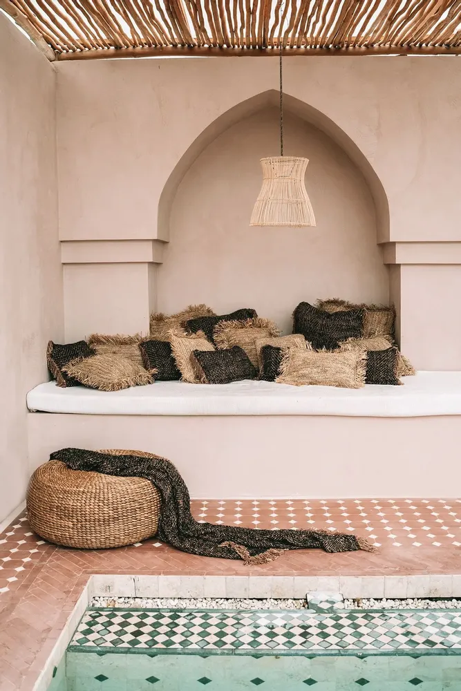 Ottomans - The Hyacinth Pouffe - Natural - M - BAZAR BIZAR LIVING