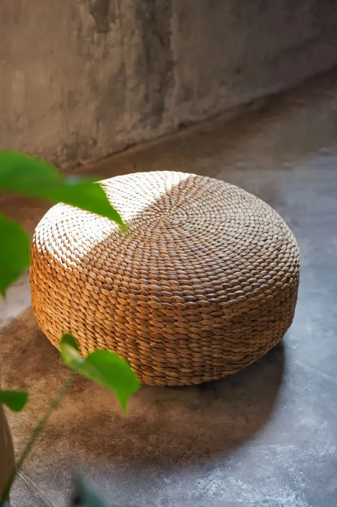 Ottomans - The Hyacinth Pouffe - Natural - M - BAZAR BIZAR LIVING