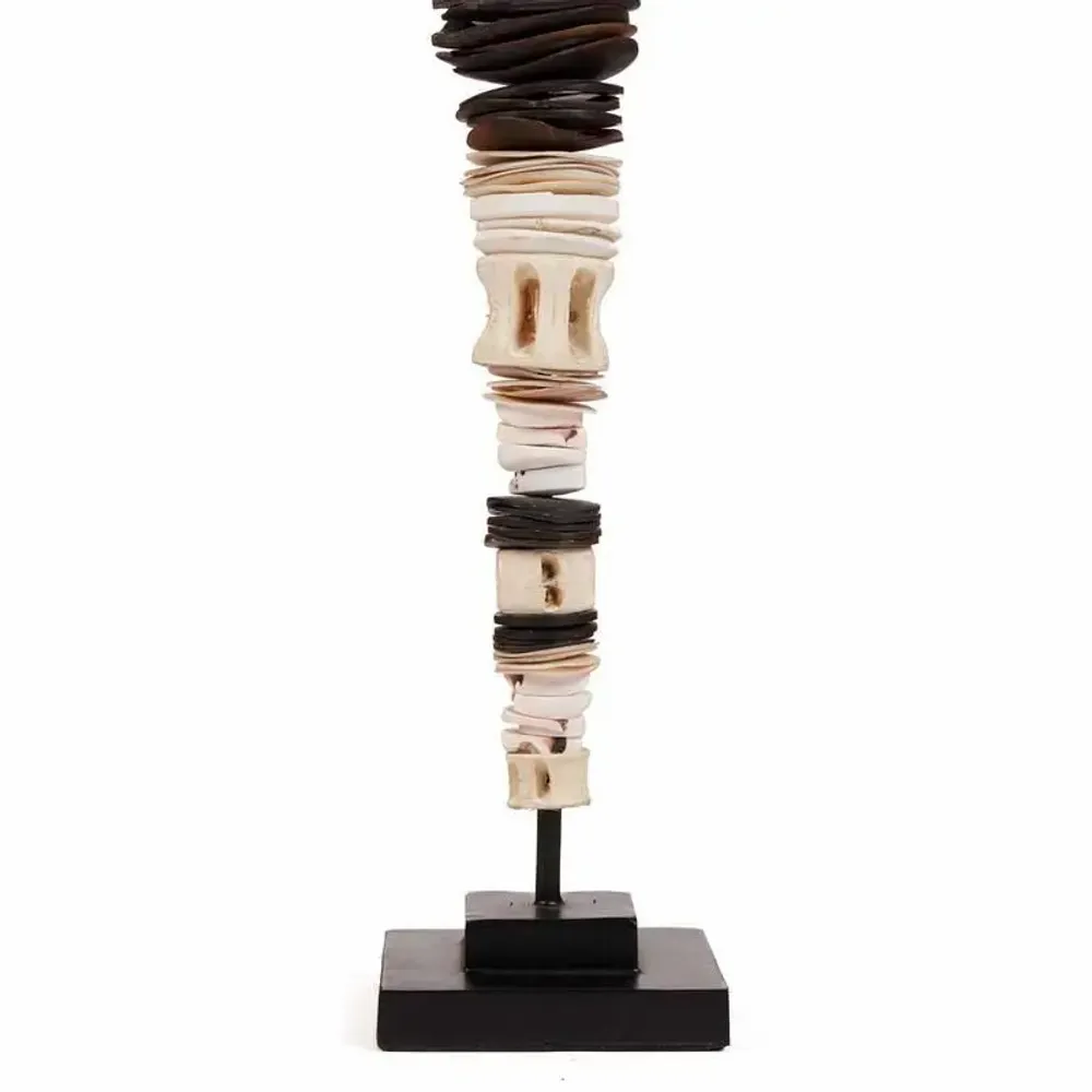 Decorative objects - The Money Shell on Stand - Black White - L - BAZAR BIZAR LIVING