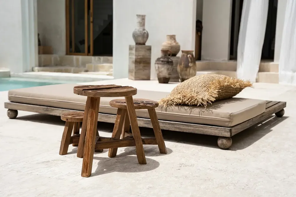 Tabourets - Le Tabouret Yatai - Naturel - L - BAZAR BIZAR LIVING