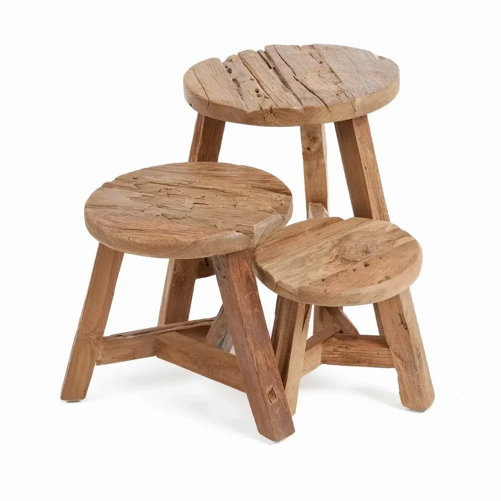Tabourets - Le Tabouret Yatai - Naturel - L - BAZAR BIZAR LIVING