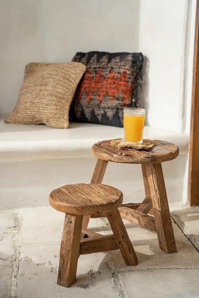 Tabourets - Le Tabouret Yatai - Naturel - L - BAZAR BIZAR LIVING