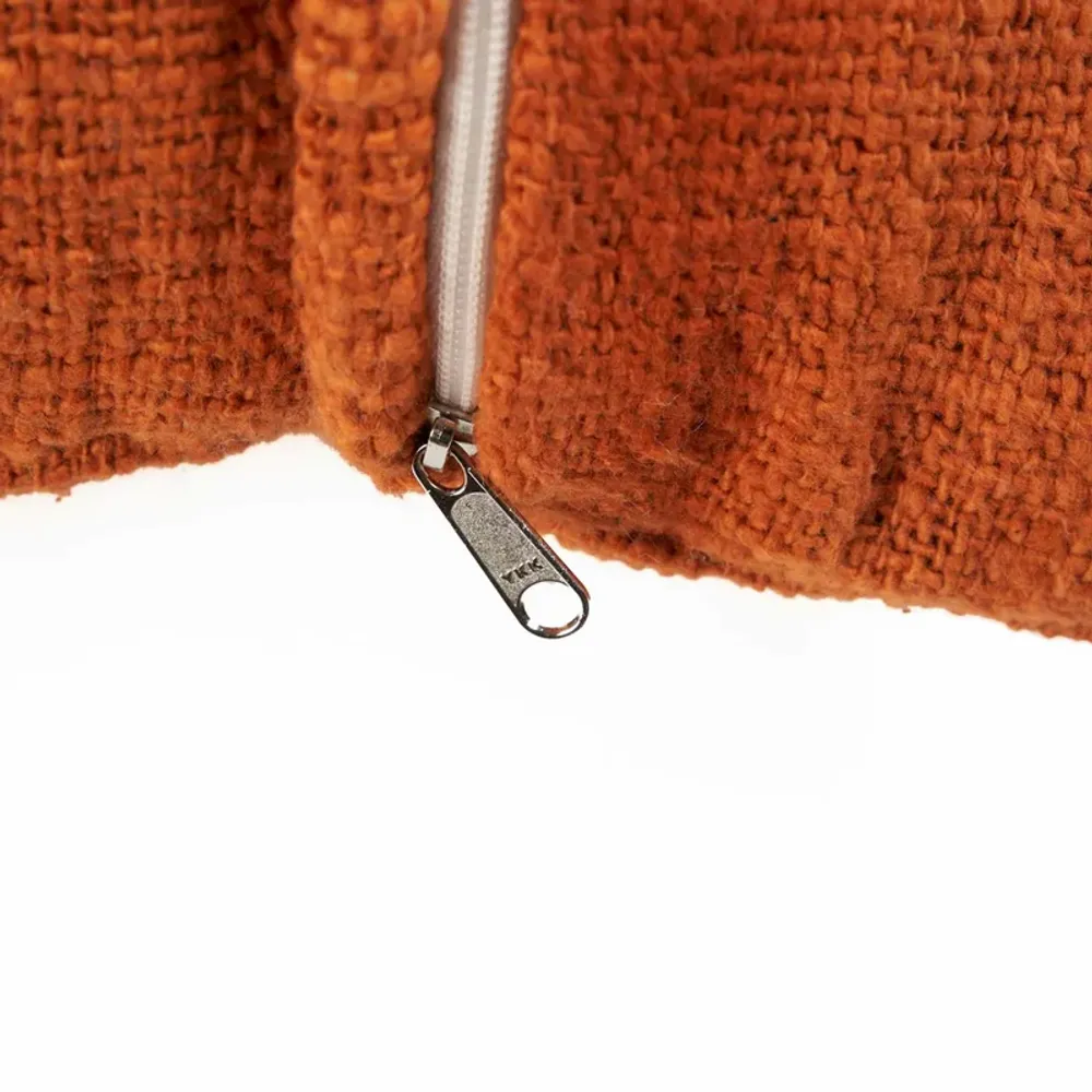 Cushions - The Zillion Kiss Cushion Cover - Terracotta White - BAZAR BIZAR LIVING