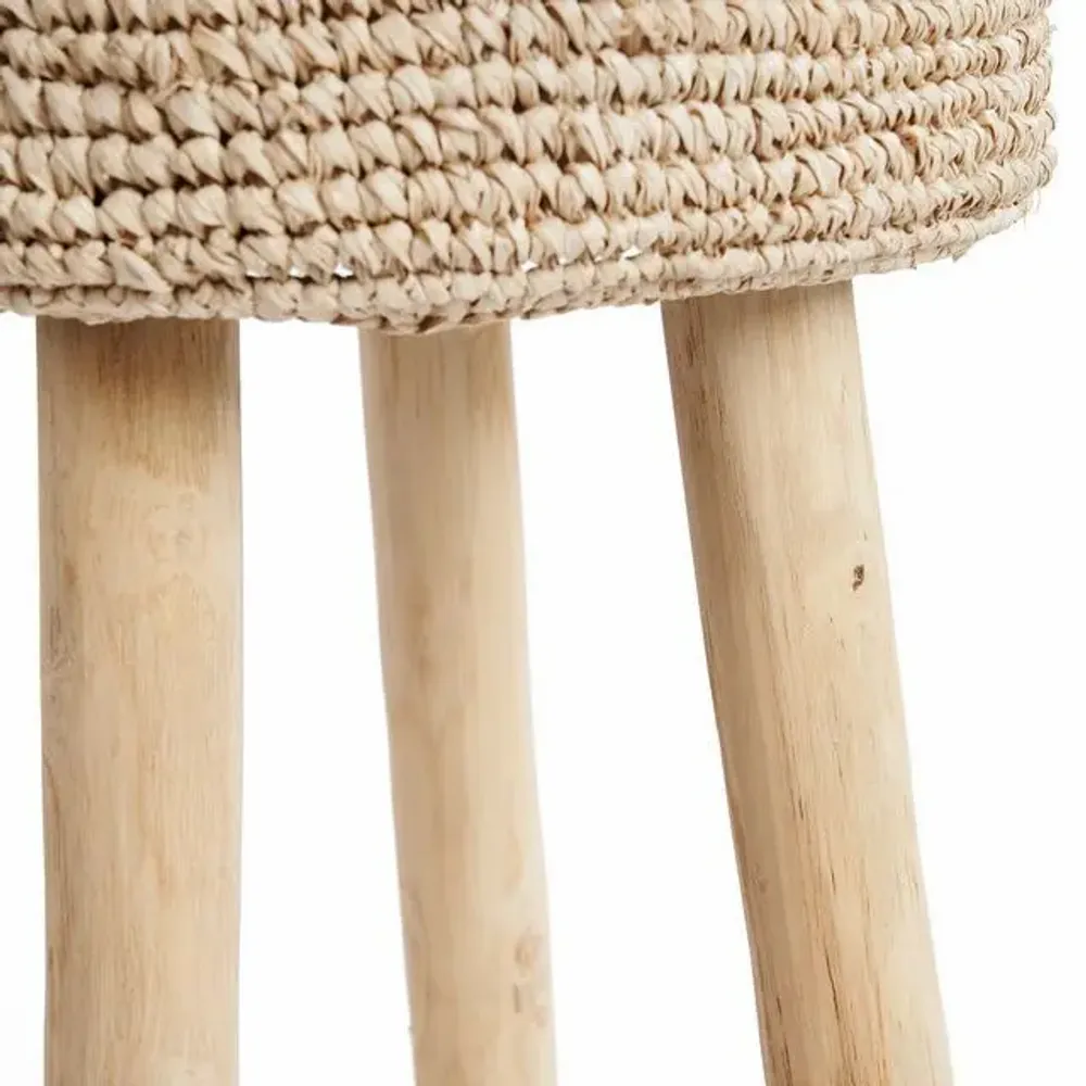 Stools - The Raffia Bar Stool - BAZAR BIZAR LIVING