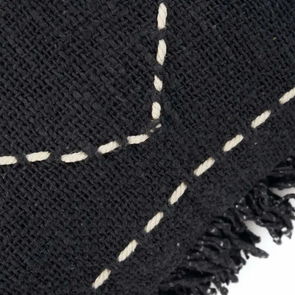 Cushions - The Kasbah Cushion Cover - Black White - BAZAR BIZAR LIVING