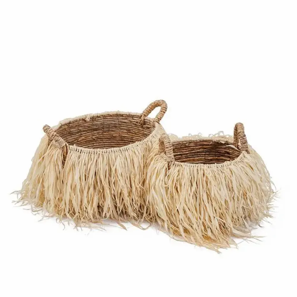 Boîtes de rangement  - Le Panier Raffia - M - BAZAR BIZAR LIVING