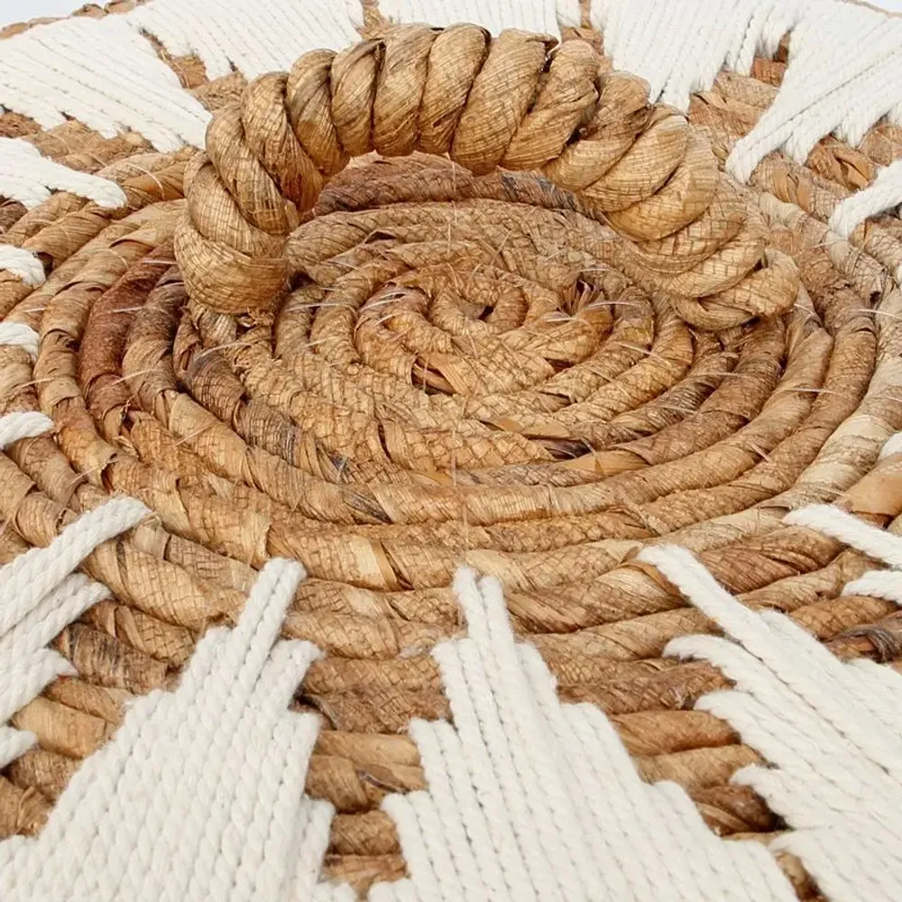 Laundry baskets - The Banana Stitched Laundry Baskets - L - BAZAR BIZAR LIVING