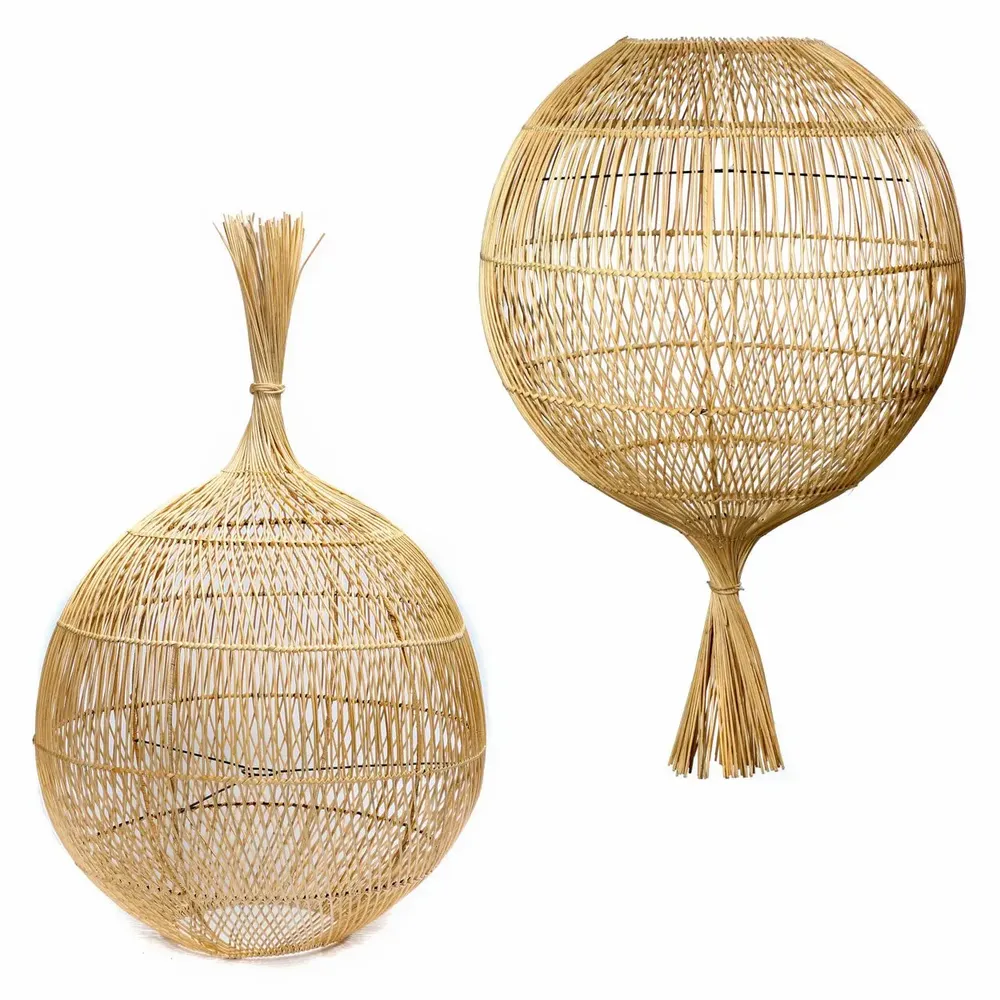 Floor lamps - The Wonton Floor Lamp - Pendant - Natural - BAZAR BIZAR LIVING