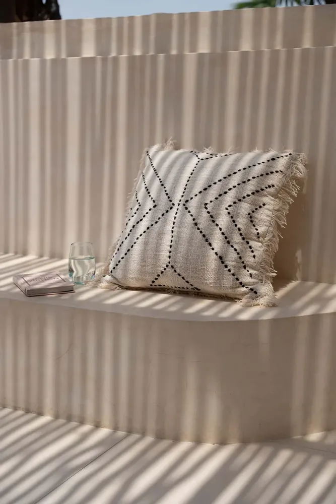 Cushions - The Tribal Cushion Cover - Natural Black - BAZAR BIZAR LIVING
