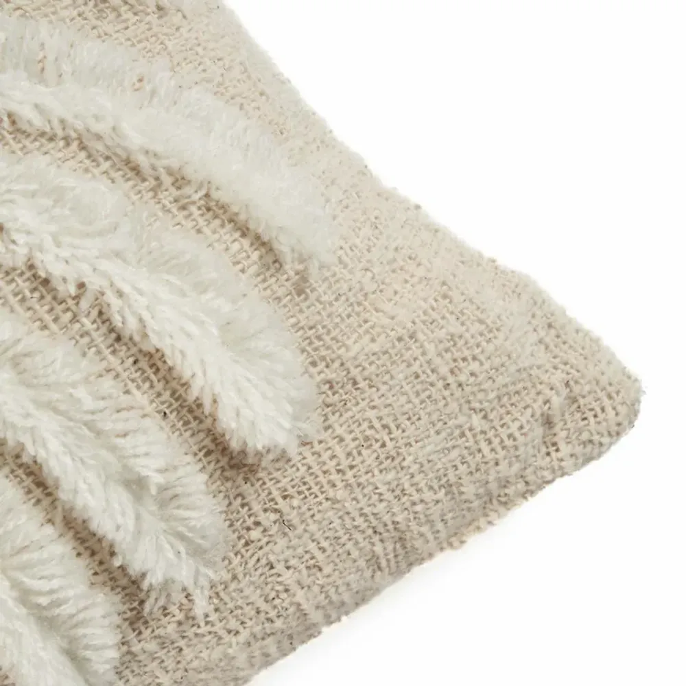 Cushions - The Isla Palm Cushion Cover - Natural White - BAZAR BIZAR LIVING
