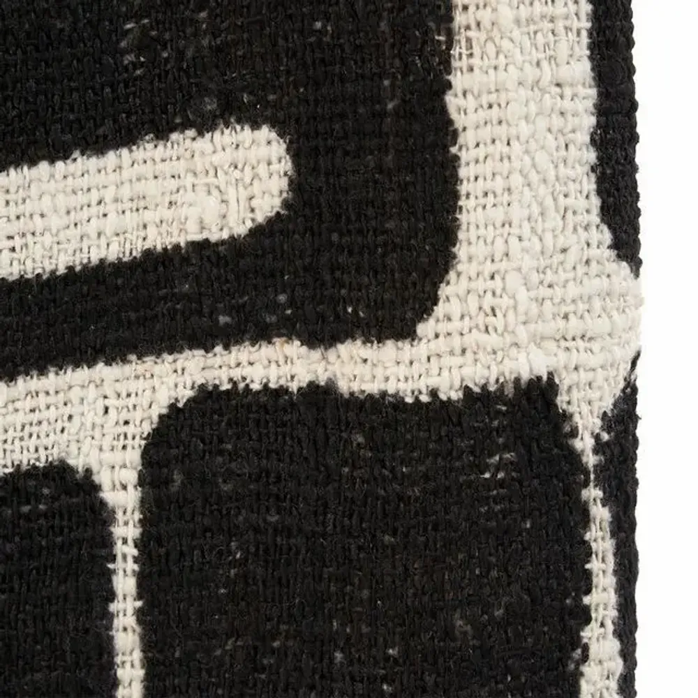 Throw blankets - The Aztec Bed Throw - Natural Black - BAZAR BIZAR LIVING