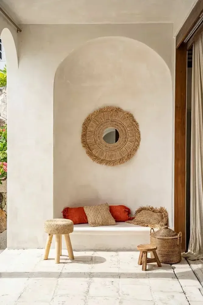 Stools - The Raffia Stool - Natural - BAZAR BIZAR LIVING