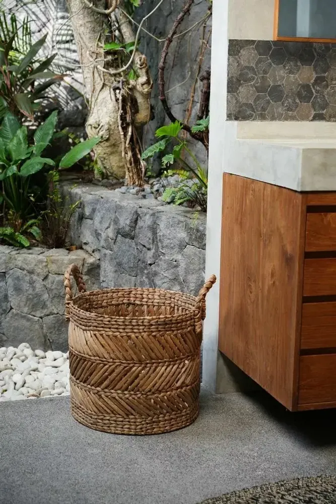 Storage boxes - The Banana Zigzag Basket - L - BAZAR BIZAR LIVING