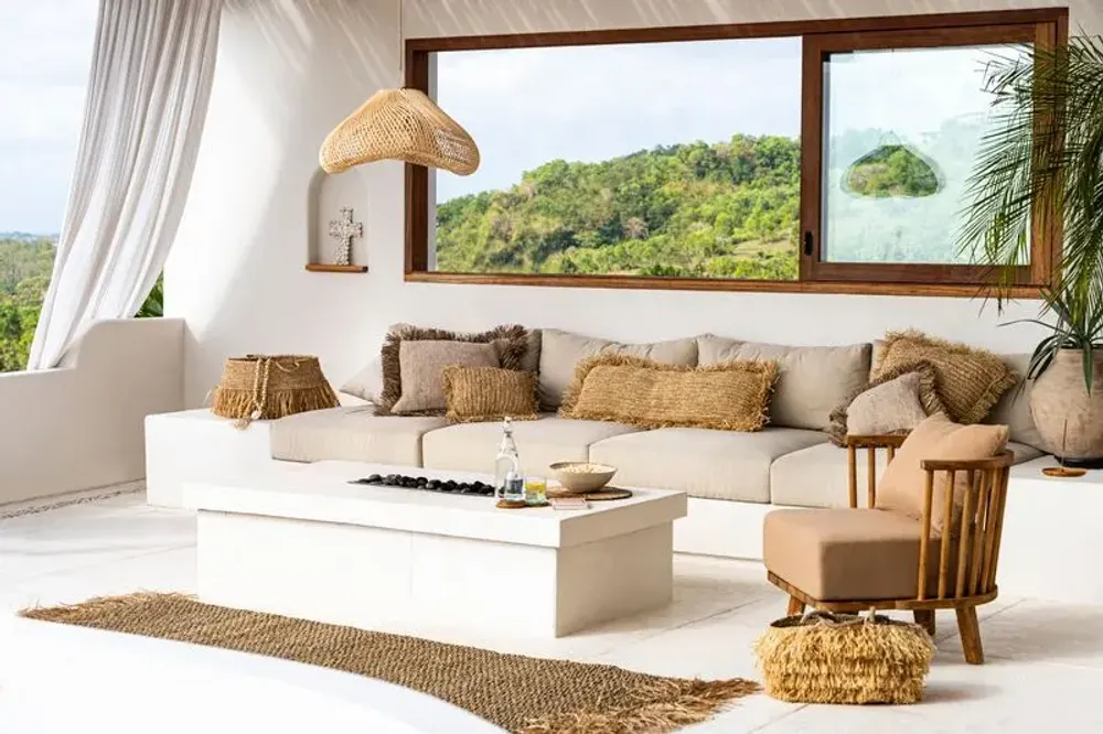 Coussins - Le Coussin Raffia Rectangulaire - Naturel - 35x100 - BAZAR BIZAR LIVING